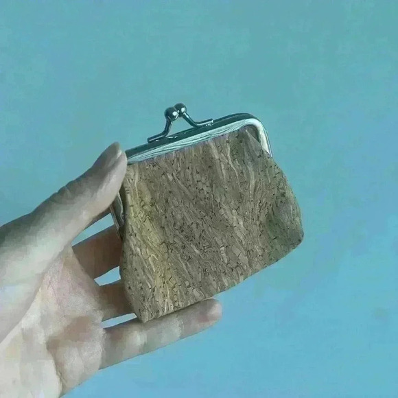 Coin Clip Close Cork Texture Wallet Accessory Holder Travel Wallet Gift - Picture 2 of 9